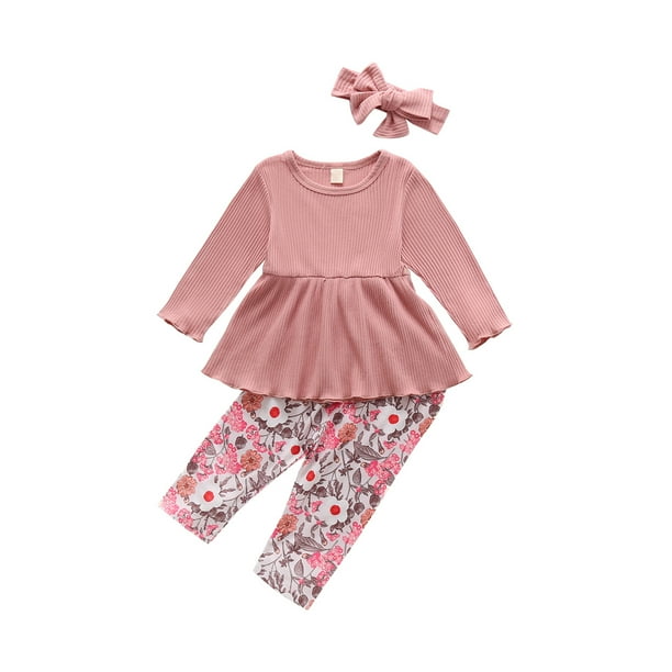 YOUNGER TREE Toddler Baby Girls Spring Clothing Solid Color Cotton Pit Irregular Skirt Winter Dress Long Sleeve Skirt Outfits